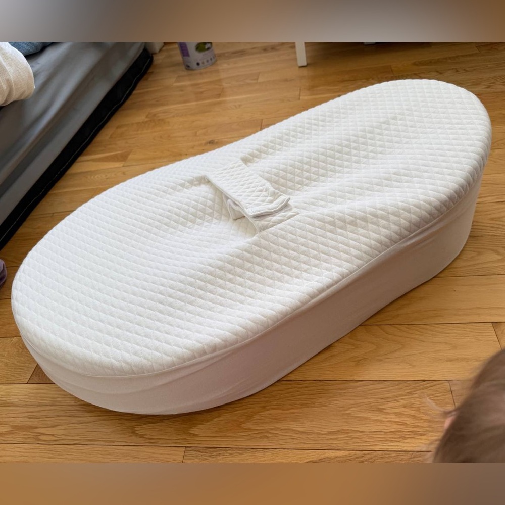 White Quilted Baby Bassinet